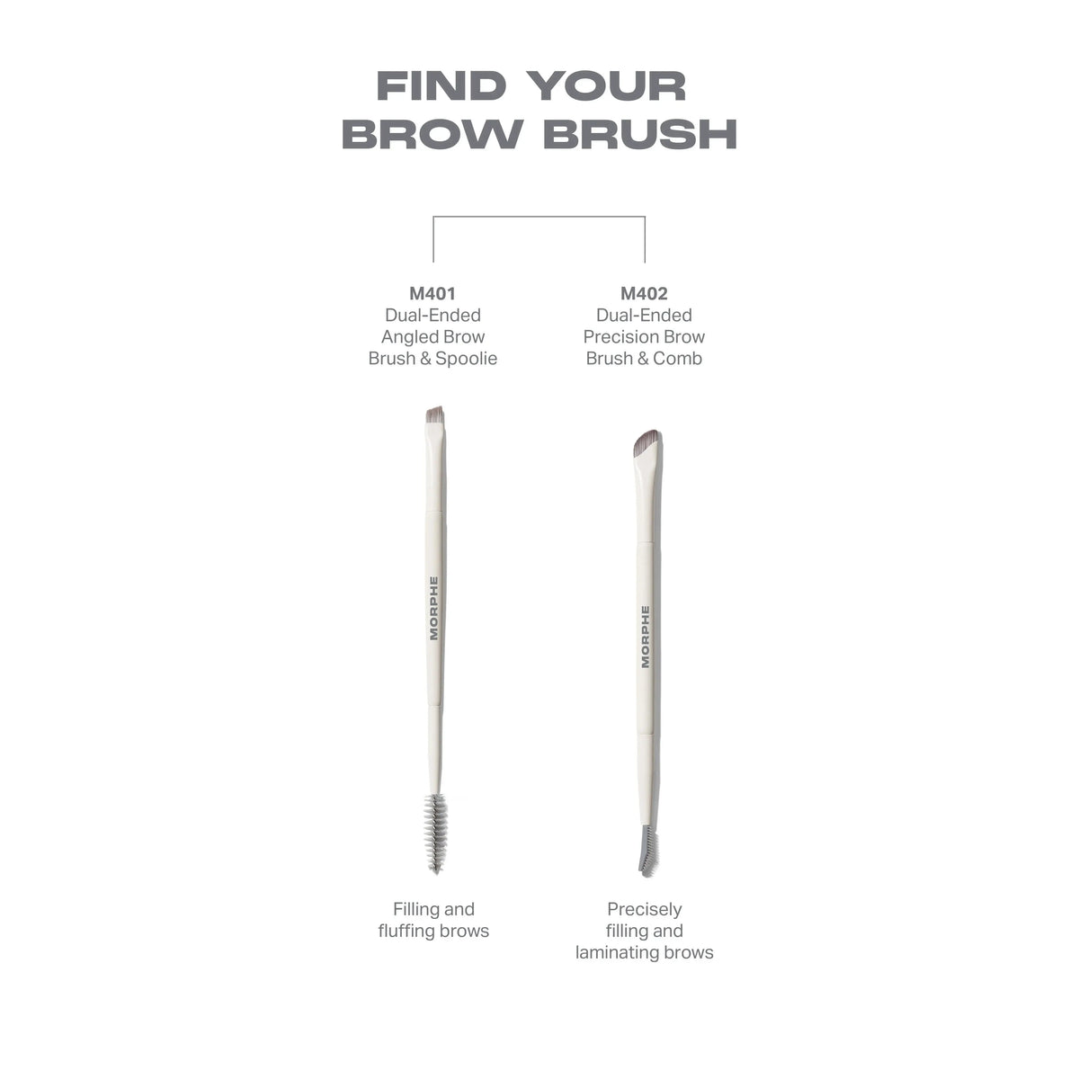 MORPHE Dual-Ended Precision Brow Brush & Comb M402    