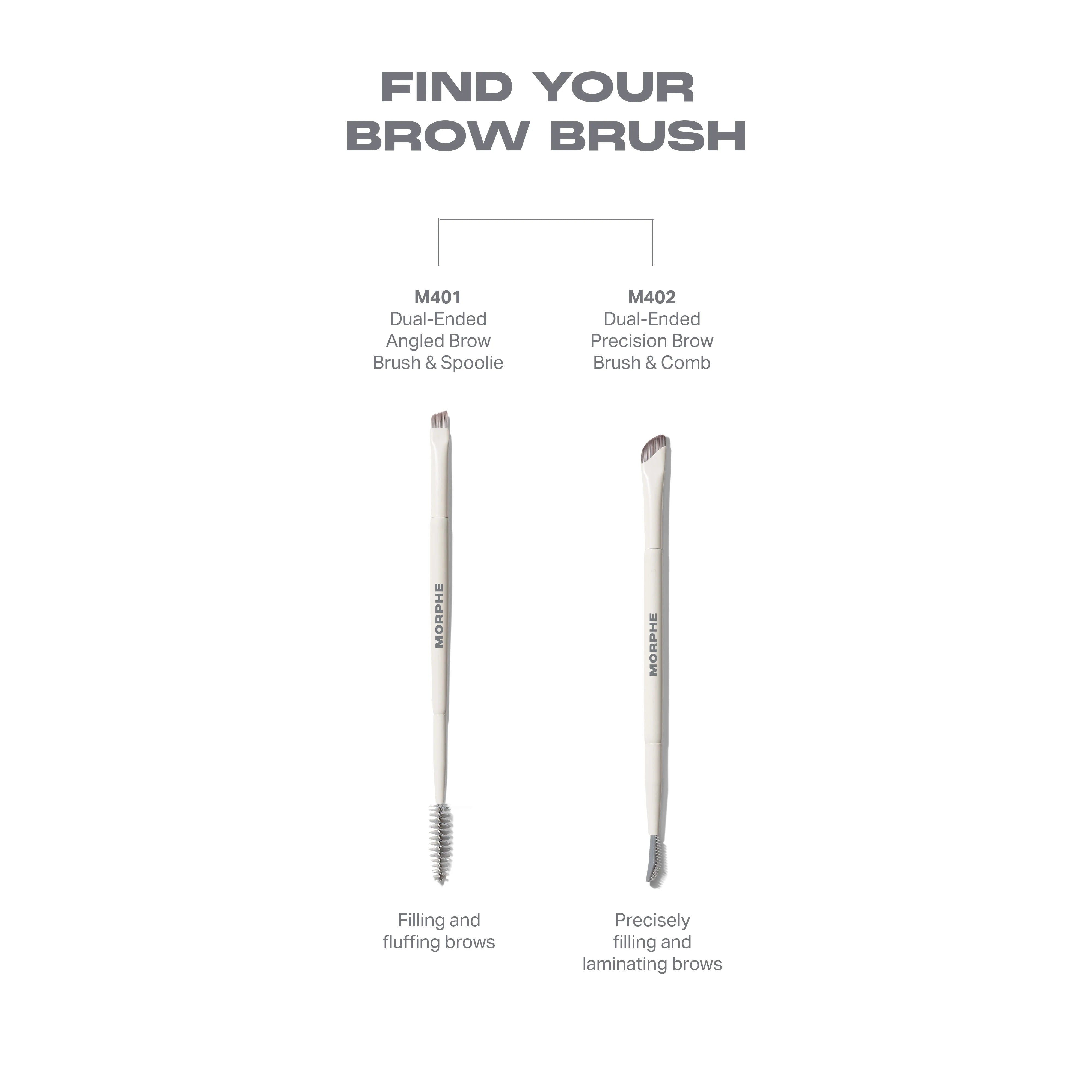 MORPHE Dual-Ended Precision Brow Brush & Comb M402    
