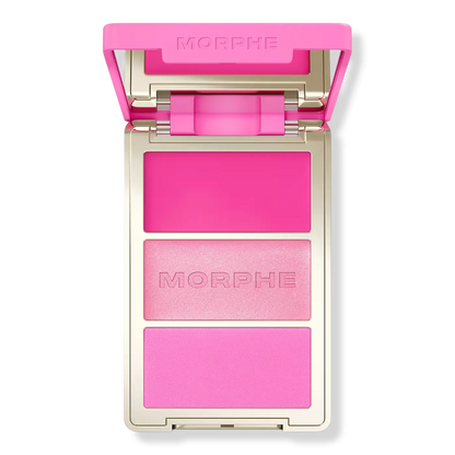 Morphe Cheek Thrills Multi-Finish Face Trio   Après-Ski cool pink 