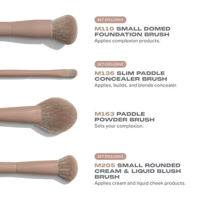 Morphe Iced Mocha 4-Piece Face Brush Set    