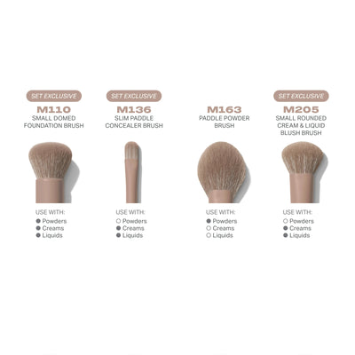 Morphe Iced Mocha 4-Piece Face Brush Set    
