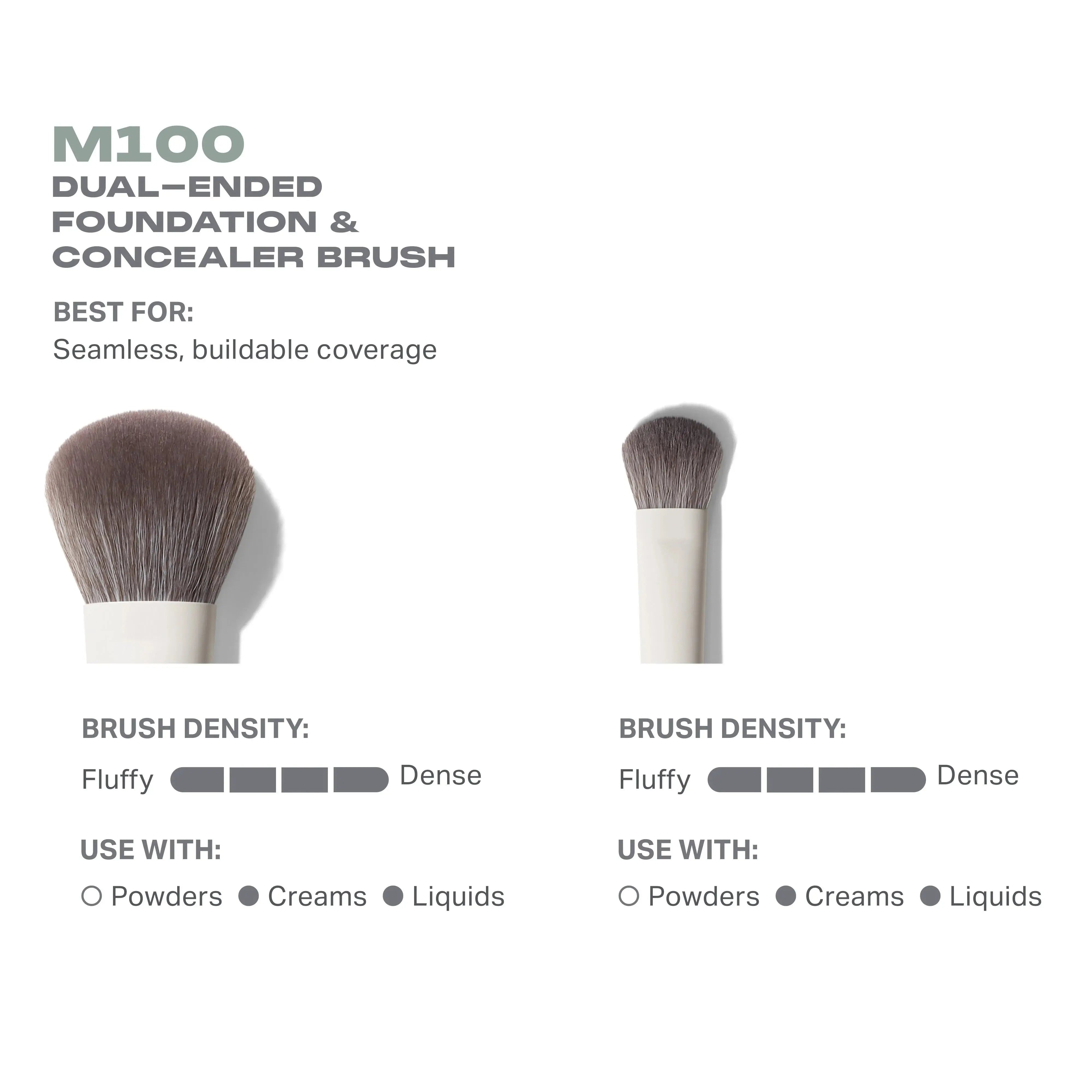 Morphe M100 Dual-Ended Foundation & Concealer Brush    