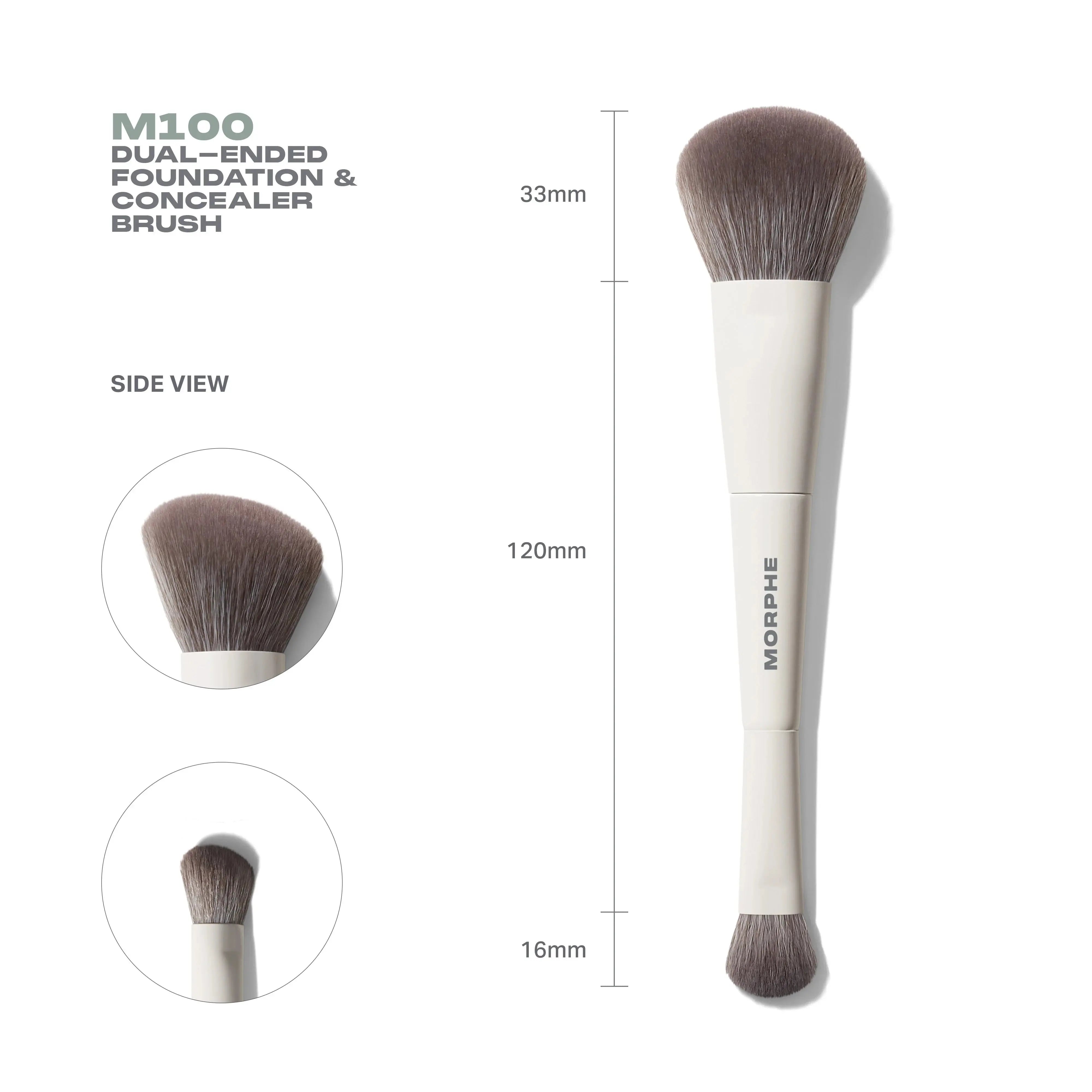 Morphe M100 Dual-Ended Foundation & Concealer Brush    