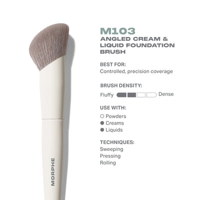 Morphe M103 Angled Cream & Liquid Foundation Brush    