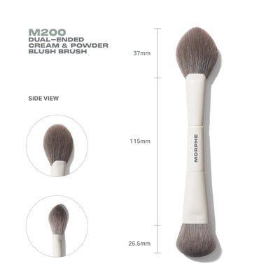 Morphe M200 Dual-Ended Cream & Powder Blush Brush    
