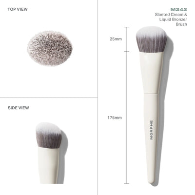 Morphe M242 Slanted Cream & Liquid Bronzer Brush    