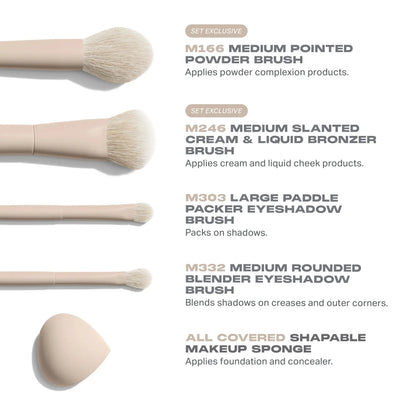 Morphe Oat Latte 5-Piece Face & Eye Brush Set    