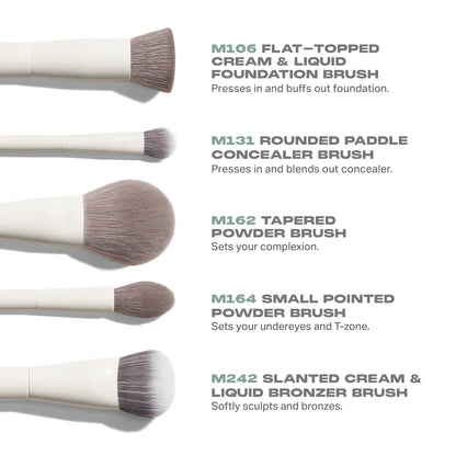 Morphe Portrait Mode 5-Piece Face Brush Set (Worth £73)    