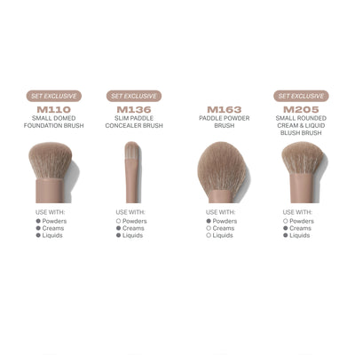 Morphe Iced Mocha 4-Piece Face Brush Set    
