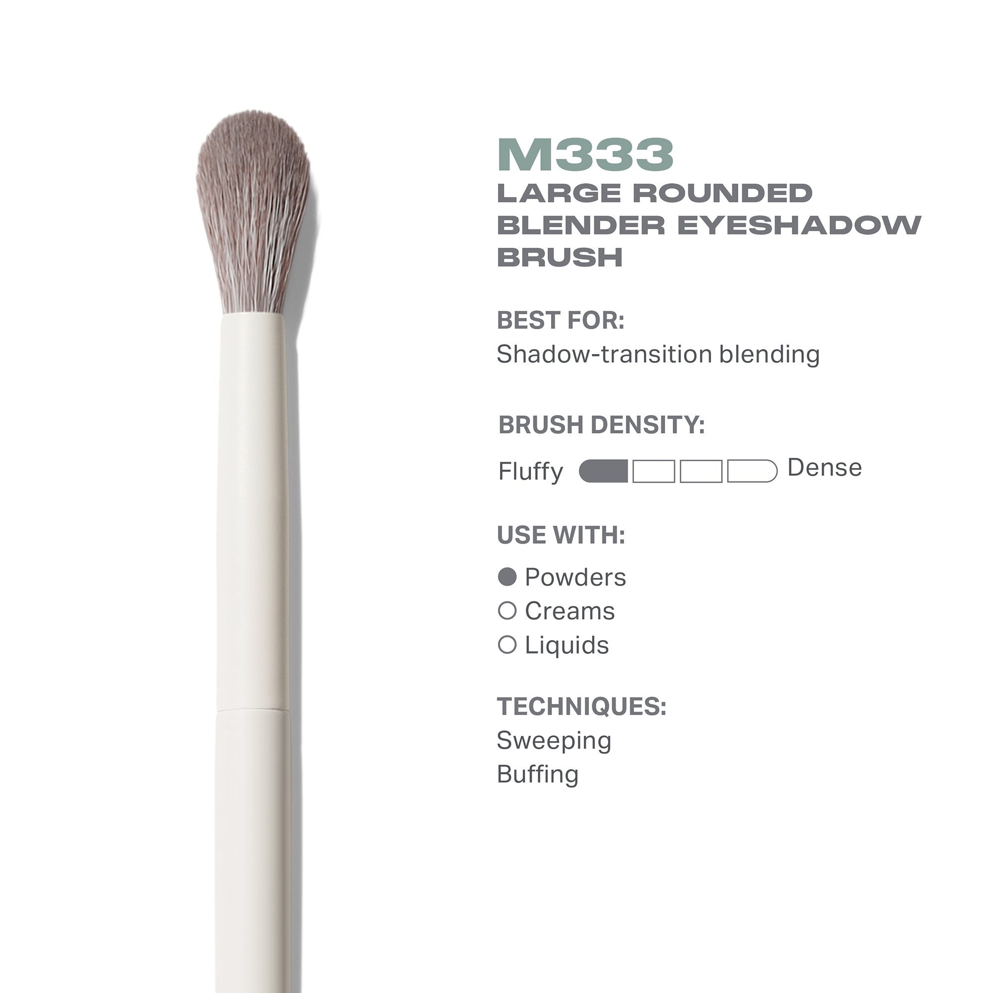 Morphe M333 Large Rounded Blender Eyeshadow Brush    