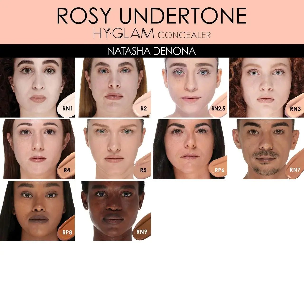 NATASHA DENONA - Hy-Glam Brightening & Hydrating Medium to Full Coverage Crease Proof Serum Concealer    