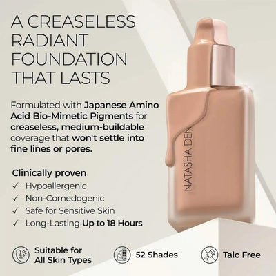NATASHA DENONA Hy-Glam Foundation Hydrating & Blurring Luminous Longwear Serum Foundation    