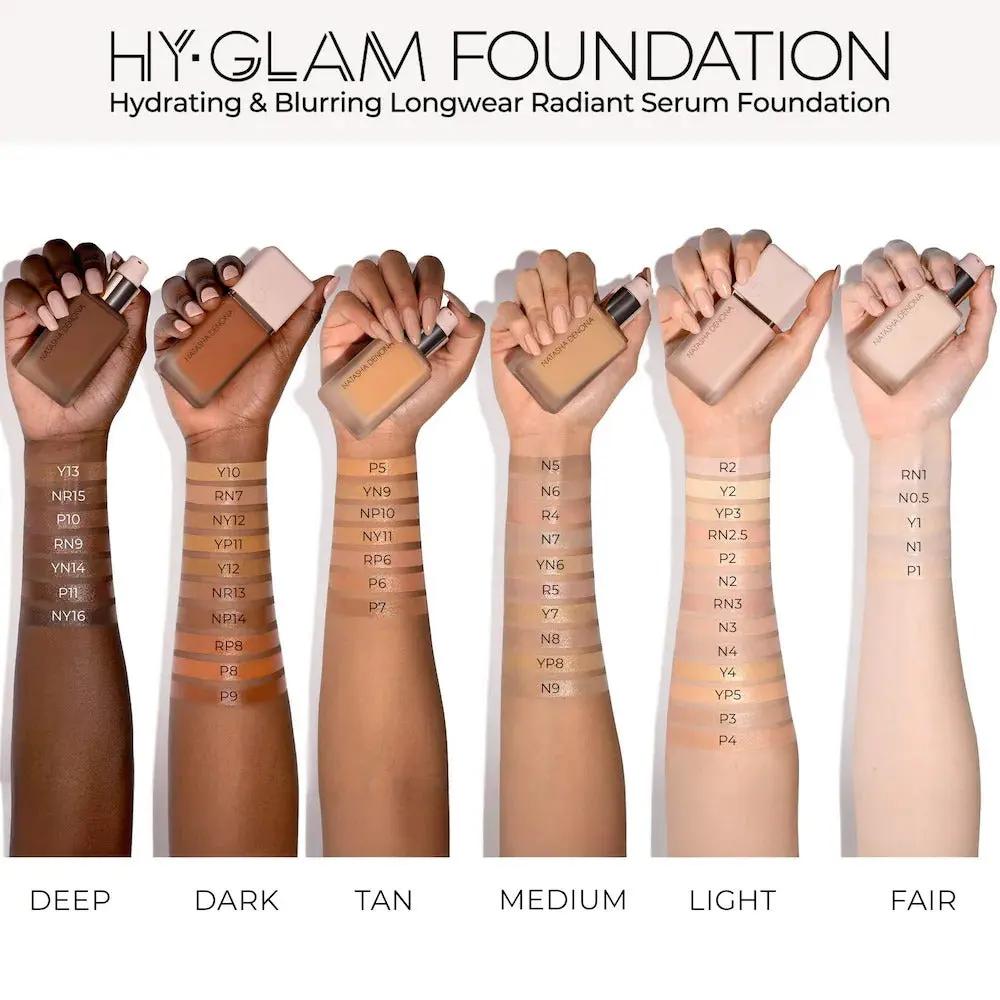 NATASHA DENONA Hy-Glam Foundation Hydrating & Blurring Luminous Longwear Serum Foundation    