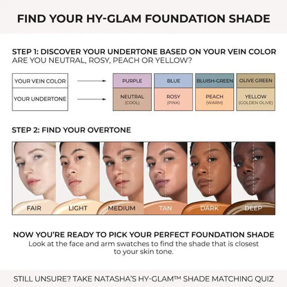 NATASHA DENONA Hy-Glam Foundation Hydrating & Blurring Luminous Longwear Serum Foundation    