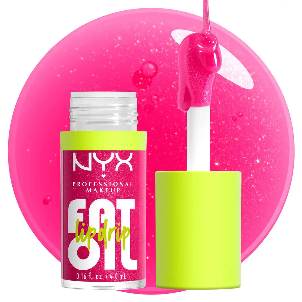 NYX Professional Makeup Fat Oil Lip Drip 12H Hydration Non-Sticky Finish Lip Gloss   Super Model 