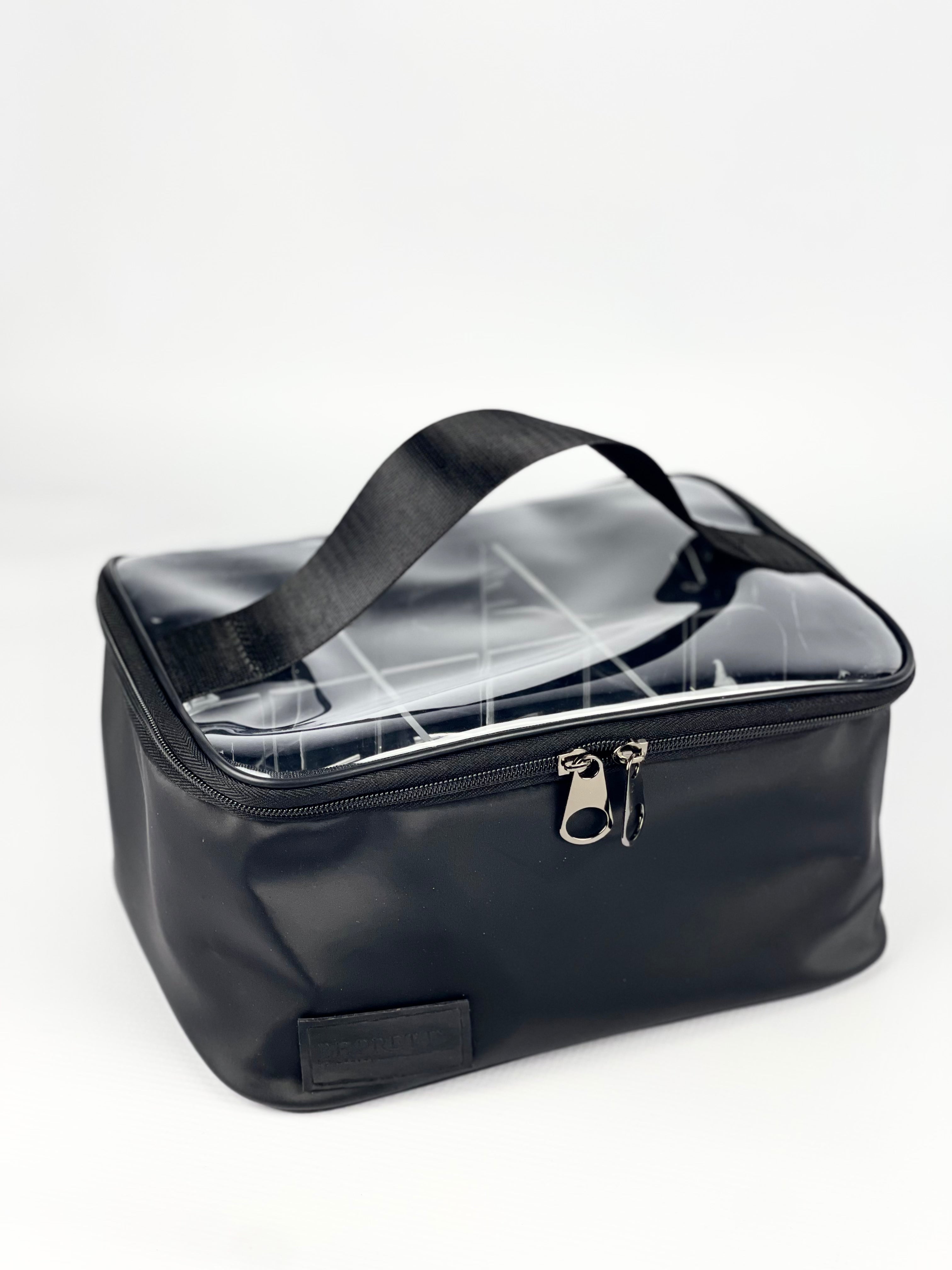 Noir satin pouch    
