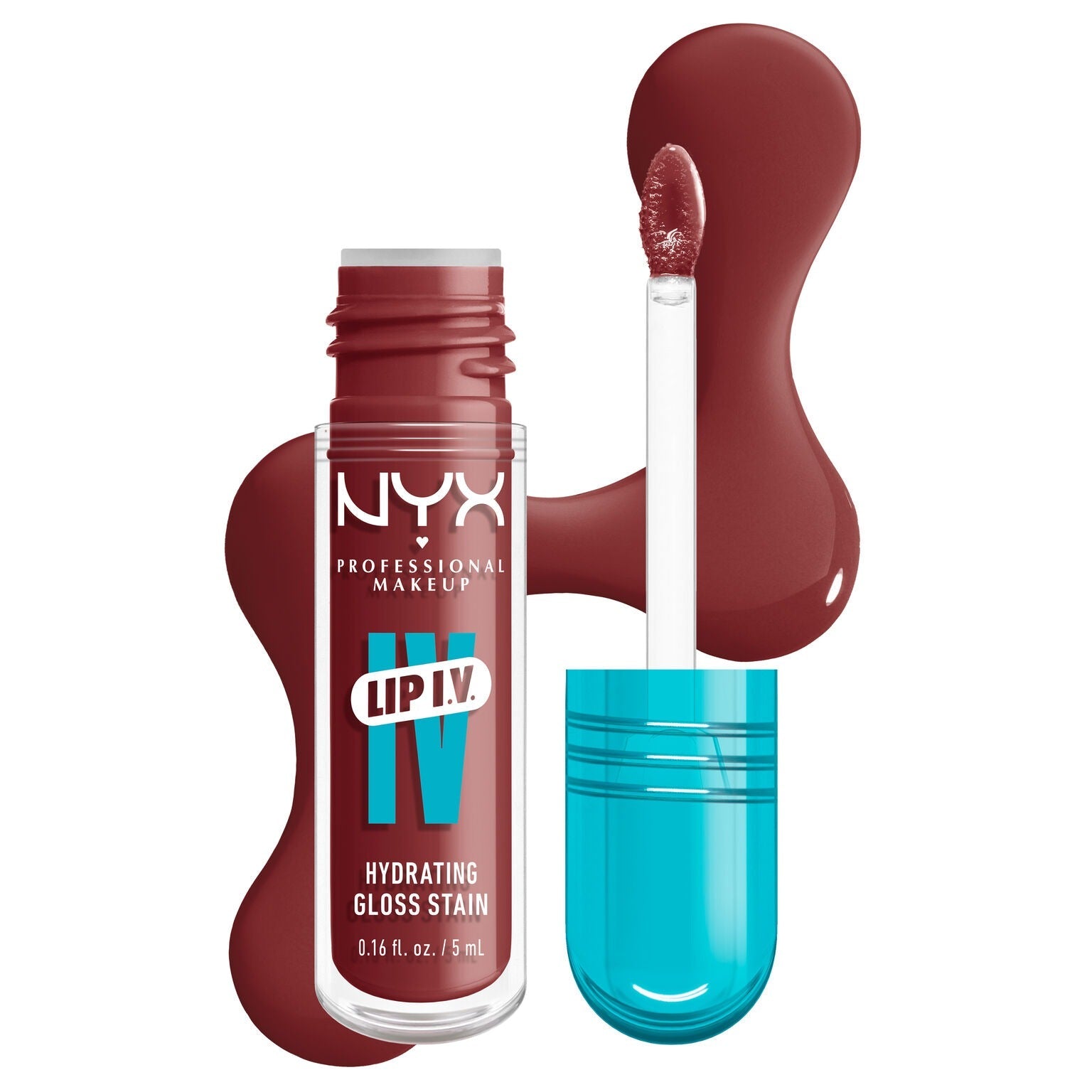 Nyx Professional Makeup Lip I.V. Hydrating Lip Gloss Stain   DRIPPING IN ROSE 