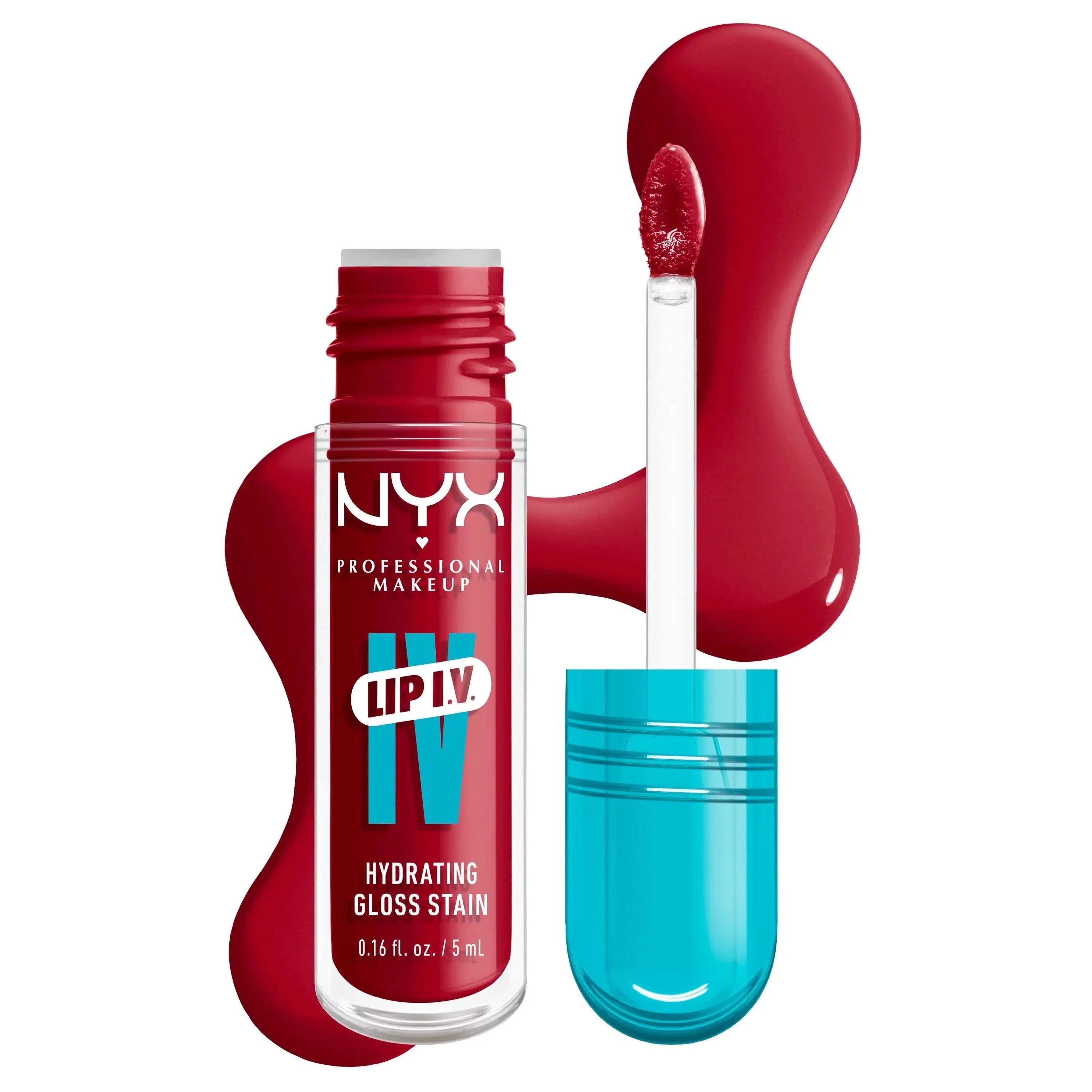 Nyx Professional Makeup Lip I.V. Hydrating Lip Gloss Stain   RED-Y SET WET 