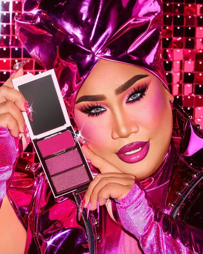 One size  Cheek Clapper 3D Blush Trio Palette (Attention Seeker)    