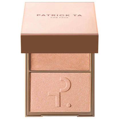 PATRICK TA Major Glow Creme & Powder Light Reflecting Translucent Highlighter Duo   Daddy - rose gold shimmer 