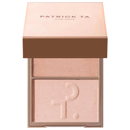 PATRICK TA Major Glow Creme & Powder Light Reflecting Translucent Highlighter Duo   Sugar - champagne shimmer 