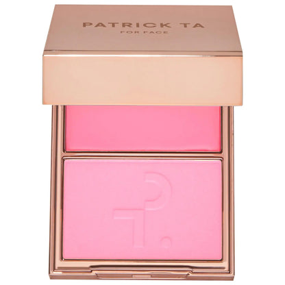 PATRICK TA  Major Headlines Double-Take Crème & Powder Blush Duo   Just Enough - soft blue pink 