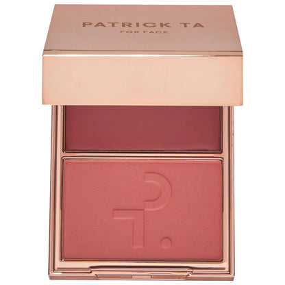 PATRICK TA  Major Headlines Double-Take Crème & Powder Blush Duo   She's Flushed - soft peachy pink 