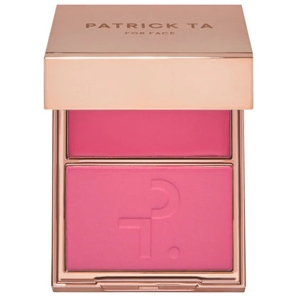 PATRICK TA  Major Headlines Double-Take Crème & Powder Blush Duo   She's a Doll - bright neutral pink 