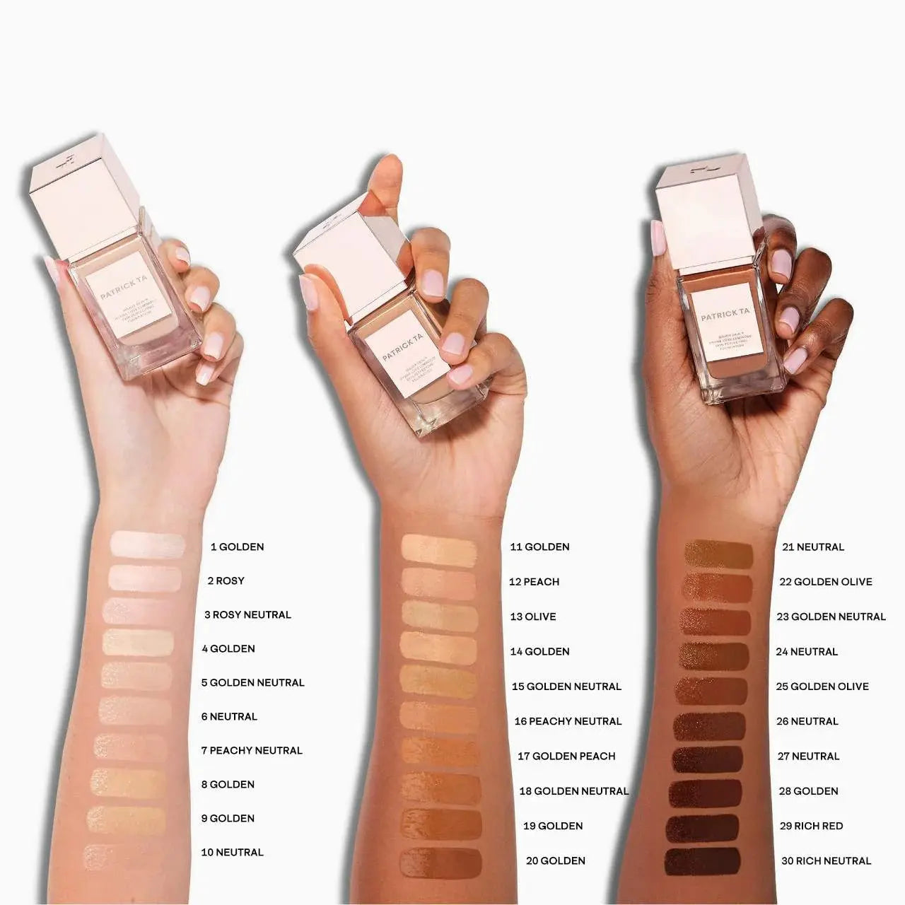 PATRICK TA  Major Skin Hydra-Luxe Luminous Skin Perfecting Foundation For Natural Glow    