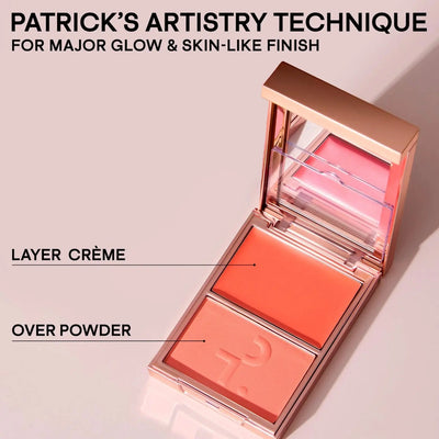 PATRICK TA  Mini Must-Have Major Headlines Double-Take Crème & Powder Blush Duo Set    