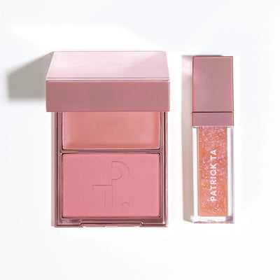 PATRICK TA - Patrick's Glow and Gloss Set: Major Headlines Blush Duo and Lip Gloss Makeup Gift Set    