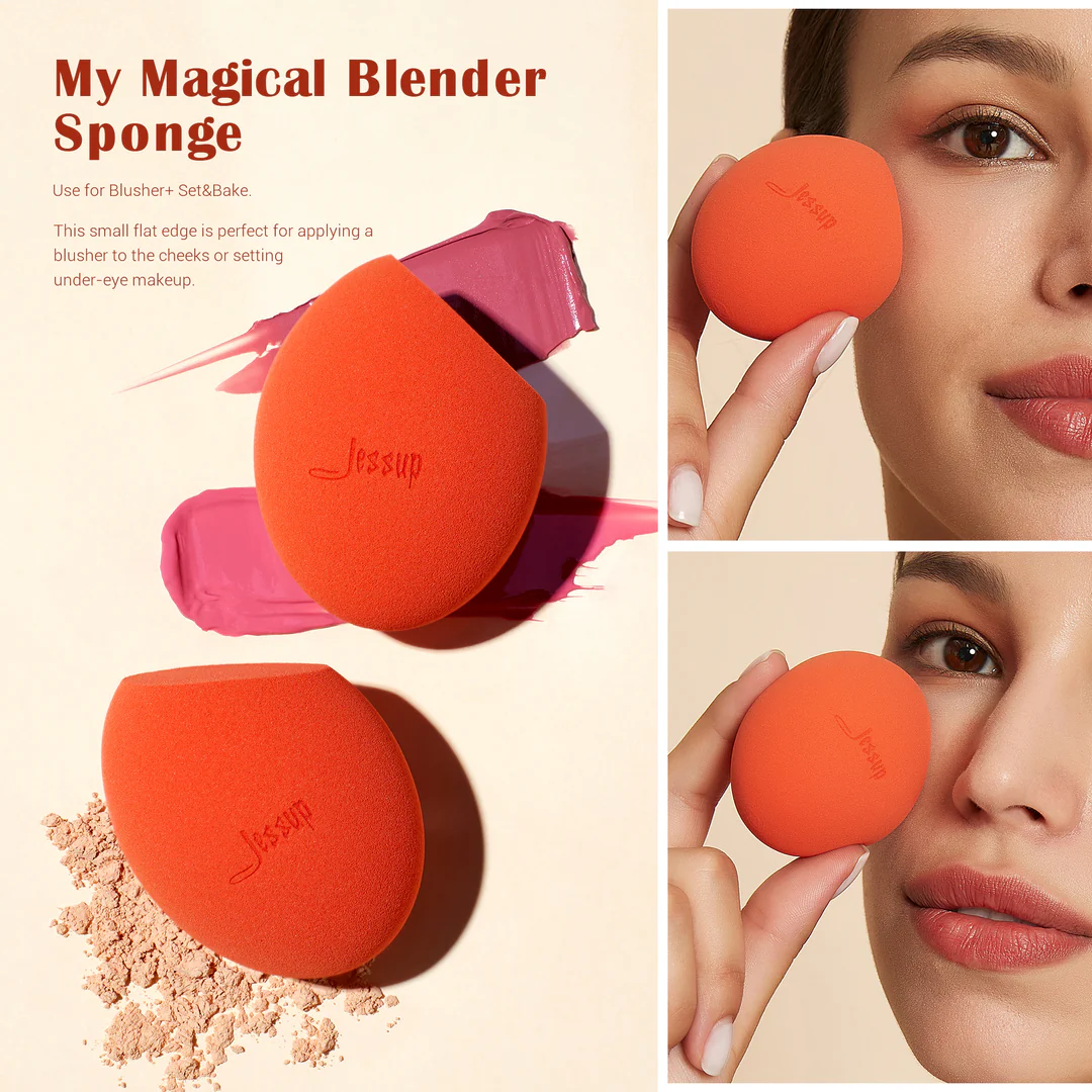 Jessup Makeup Brushes+Sponges with Gift Box
