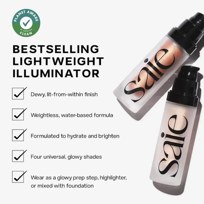 Saie Mini Glowy Super Gel Lightweight Dewy Multipurpose Illuminator (15mL)    