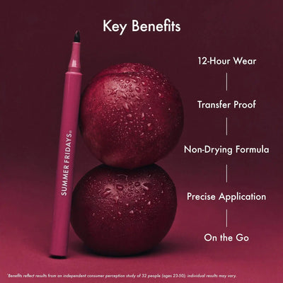 Summer Fridays Flushed Lip Stain 12HR Long-Lasting Lip Tint    