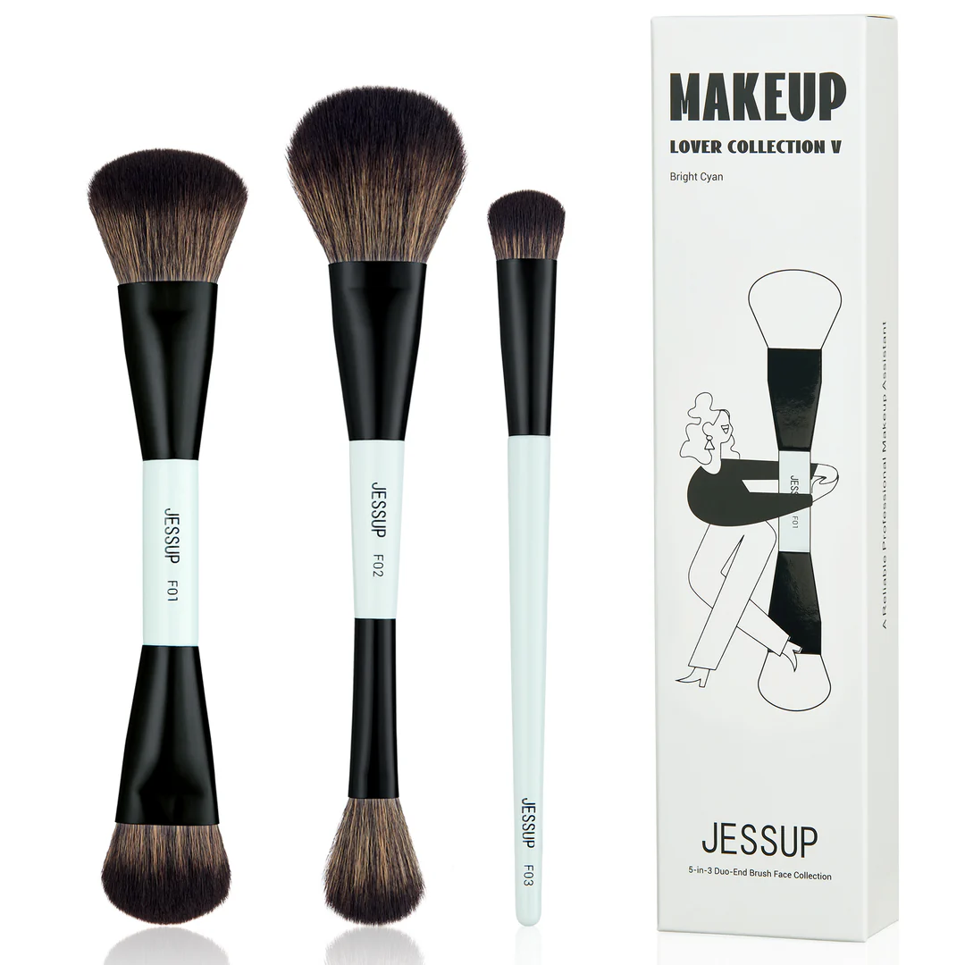 Jessup Makeup Brush Set 3pcs Basic Collection