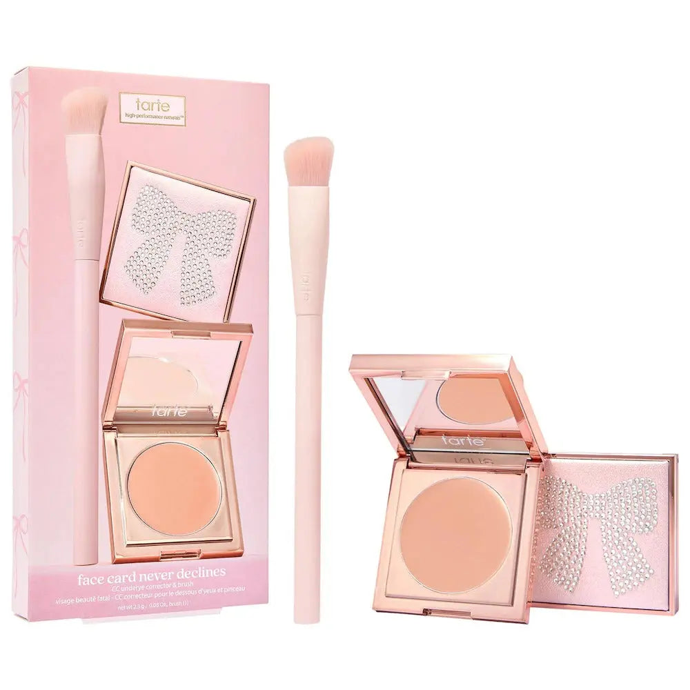 Tarte  face card never declines cc full coverage undereye corrector & brush set    