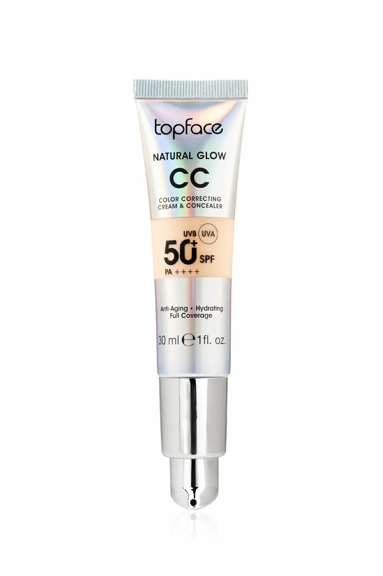 Topface Natural Glow CC color correcting Cream & concealer  50+ SPF   002 