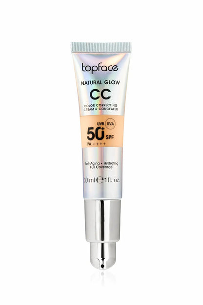 Topface Natural Glow CC color correcting Cream & concealer  50+ SPF   004 