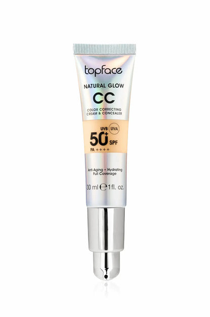 Topface Natural Glow CC color correcting Cream & concealer  50+ SPF   005 