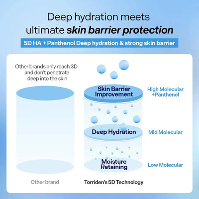Torriden DIVE IN 5D Hyaluronic Acid Intensive Cream for dry Skin & Moisture Barrier Support    
