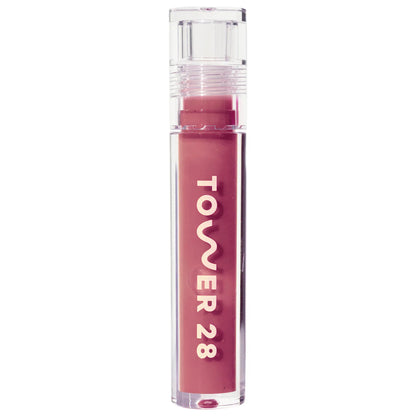 Tower 28 Beauty ShineOn Lip Jelly Hydrating Non-Sticky Lip Oil   Sesame - milky mauve 