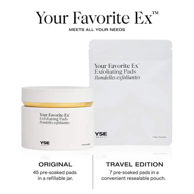 YSE Beauty Your Favorite Ex Refillable Exfoliating Pads with Glycolic Acid & Ectoin 45 pads/pack    