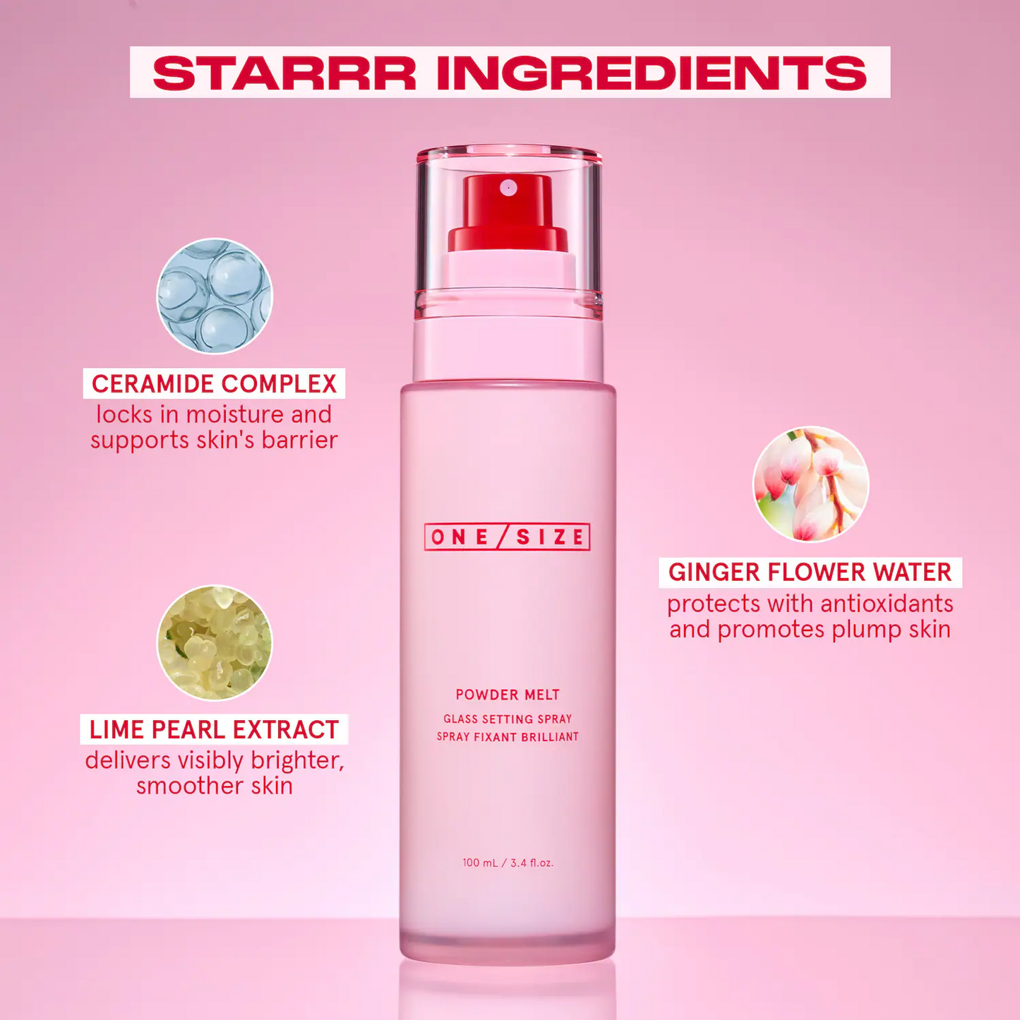 ONE/SIZE by Patrick Starrr  Powder Melt Glass Setting Spray 100ml