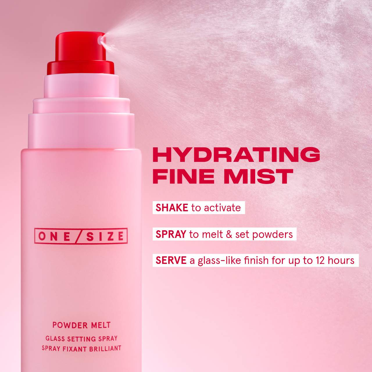 ONE/SIZE by Patrick Starrr  Powder Melt Glass Setting Spray 100ml