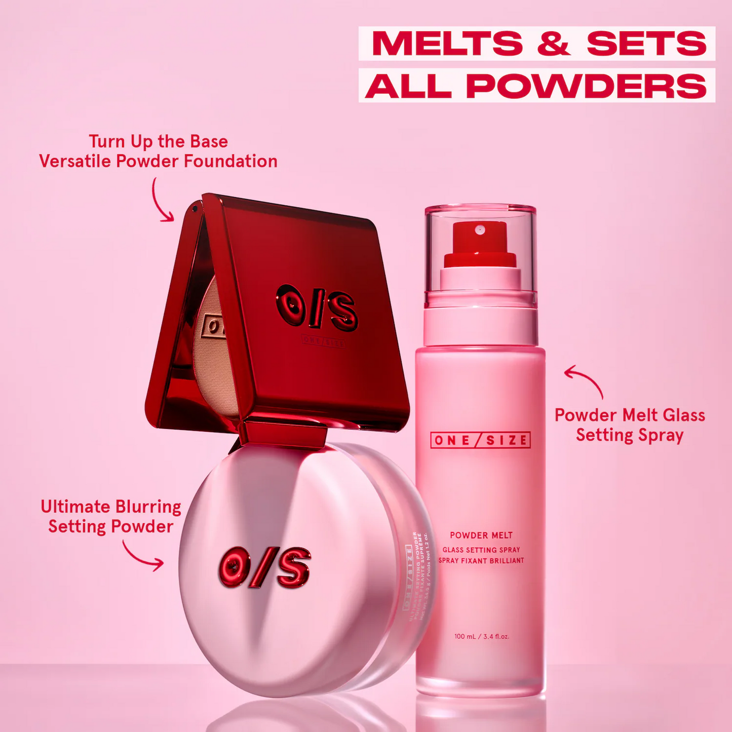 ONE/SIZE by Patrick Starrr  Powder Melt Glass Setting Spray 100ml
