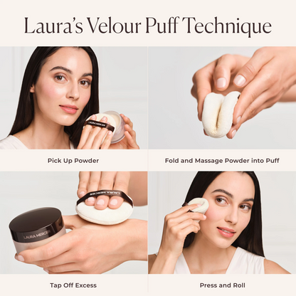 laura Mercier Divinely Flawless Translucent Loose Setting Powder & Puff