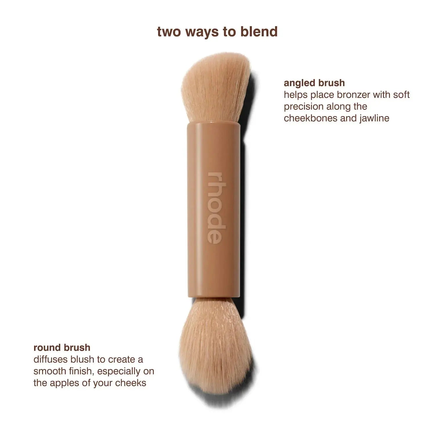 rhode Pocket Brush Double-Ended Makeup Brush    
