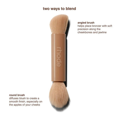 rhode Pocket Brush Double-Ended Makeup Brush    