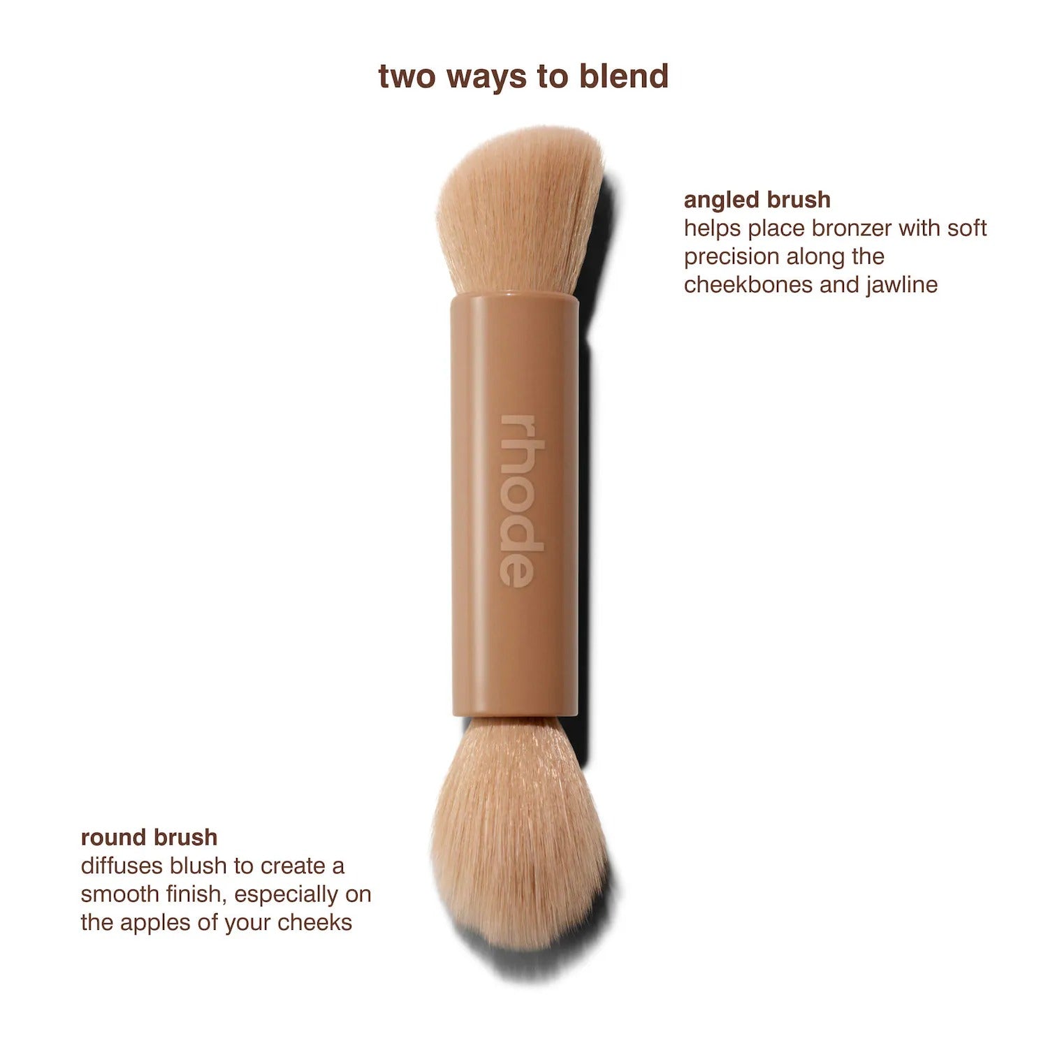 rhode Pocket Brush Double-Ended Makeup Brush    