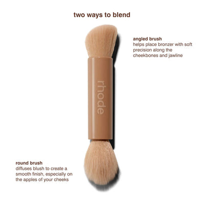 rhode Pocket Brush Double-Ended Makeup Brush    